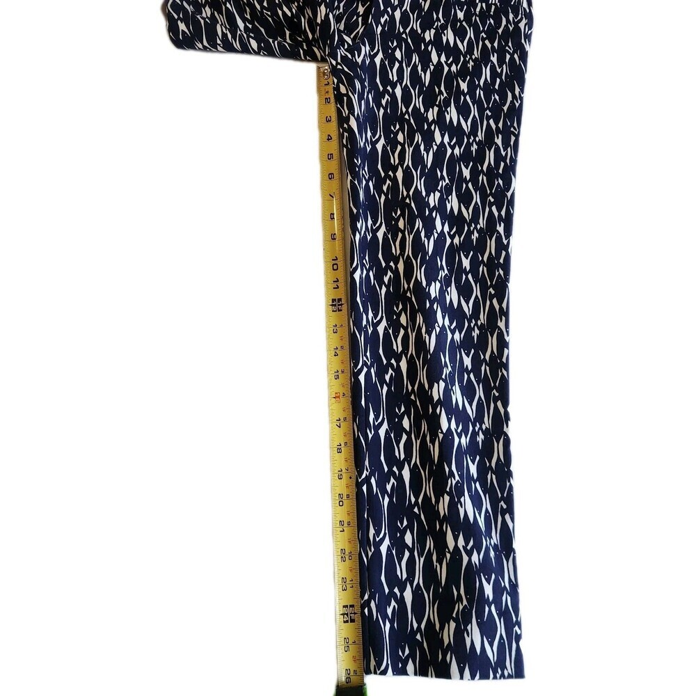 Lilly Pulitzer Cropped Pants Sz 2 Navy White Coastal Fish Print Preppy Resort - Picture 2 of 12